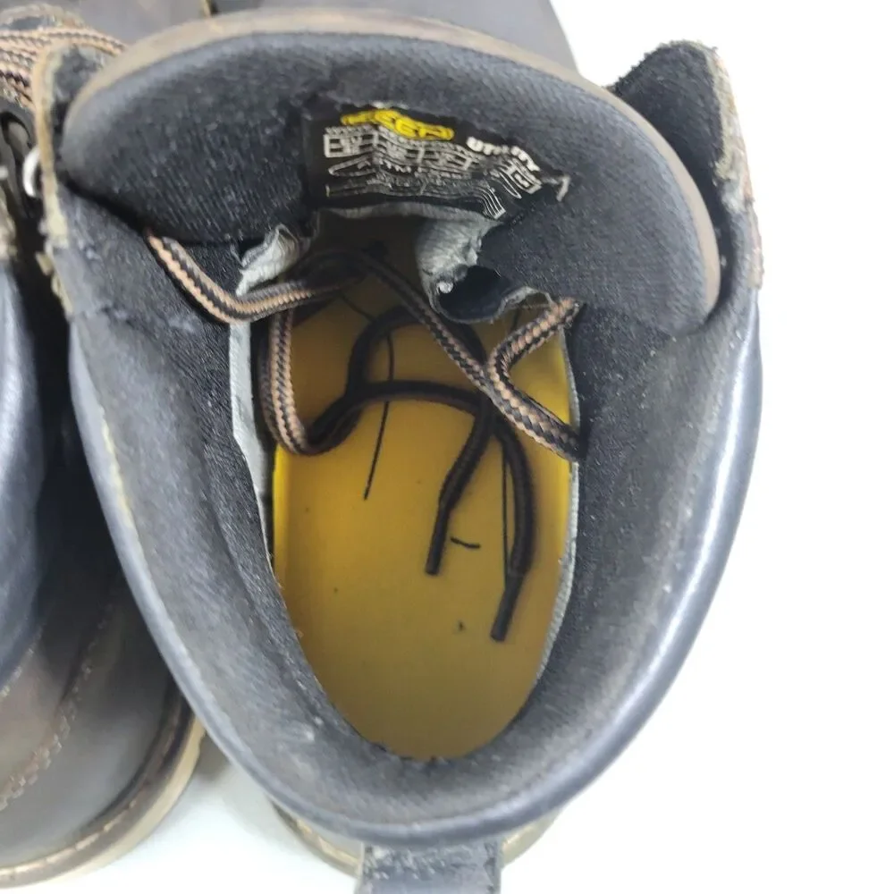 Keen Akron Utility Work Boots Mens Size 9 Waterproof Leather Slip Resistant